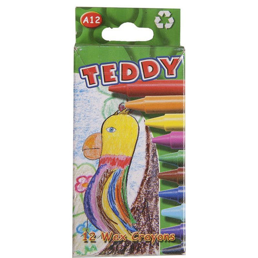 Teddy Wax  Crayons 12s reg