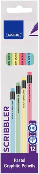 Marlin Scribbler Pastel Hb Pencils 12s