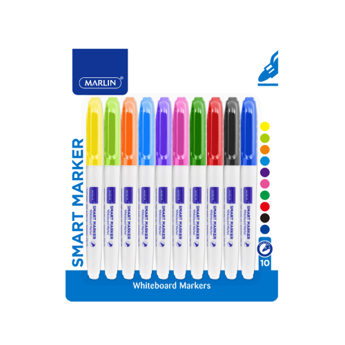 MARLIN WHITEBOARD MARKERS 10S ASSORTED