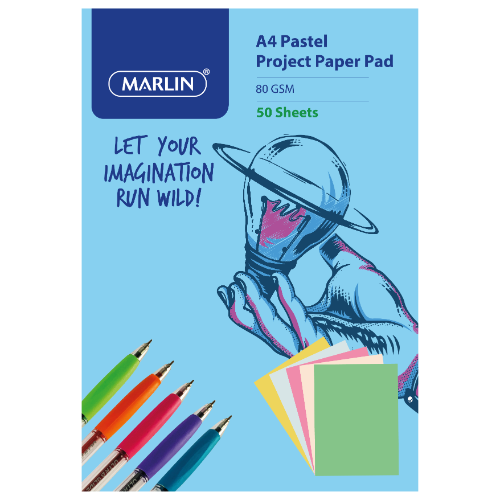 MARLIN A4 PAPER  PAD 50 SHEETS 80GSM