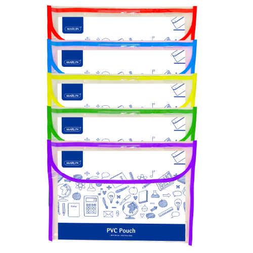 MARLIN PVC POUCH/BOOK BAG/CLEAR ZIP