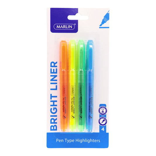 Marlin Pen Type Highlighters 4s