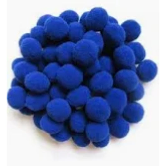 Pom Poms Blue 20Mm