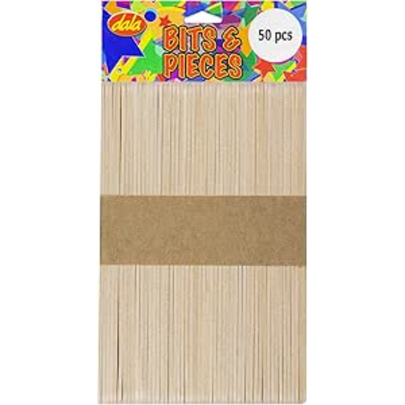 Dala Ice Cream Sticks Thin 50s Natural