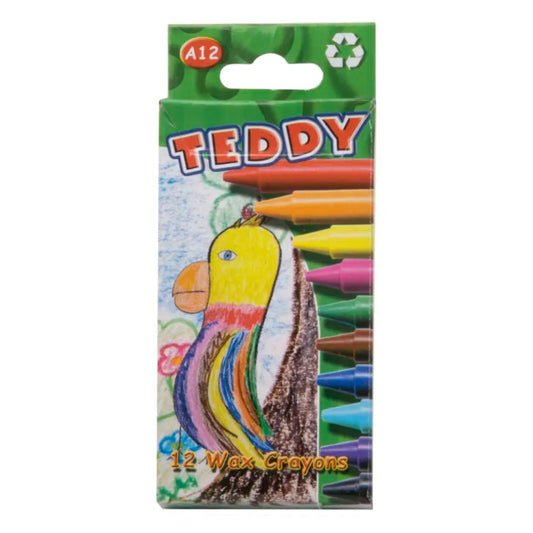 Teddy 12 Wax Crayons