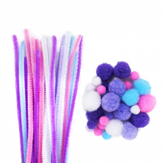 Dala Pastel Pom Poms Pipe Cleaners