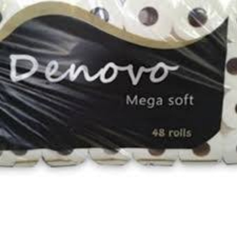48 1Ply Virgin Toilet Rolls Denovo