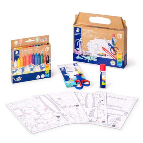Staedtler Paper Figures with Crayons Set
