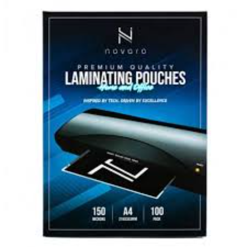LAMINATING POUCHES A4 100'S NOVARO