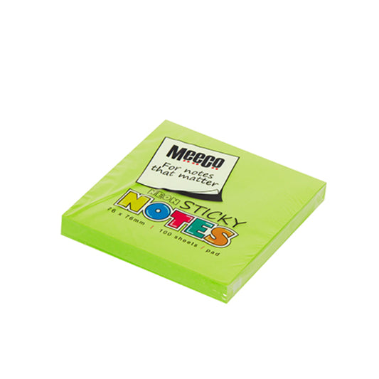 Meeco Sticky Note Green Neon 76X76 100S