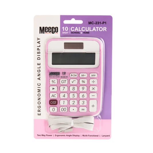 Meeco Pink Calculator 10Digit