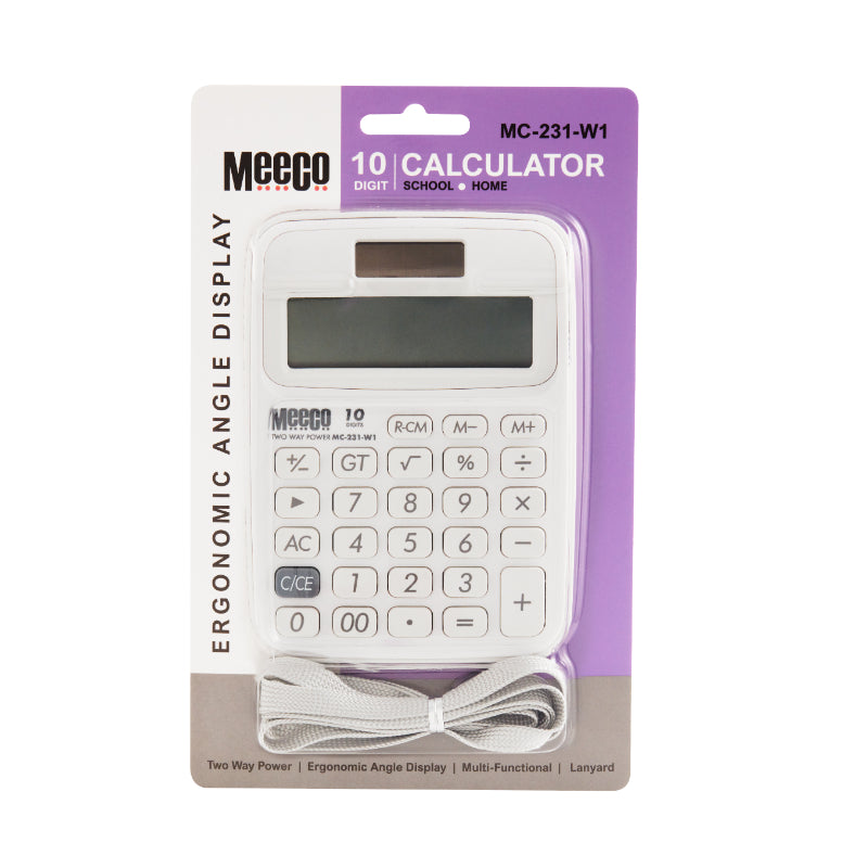 Meeco White Calculator 10Digit