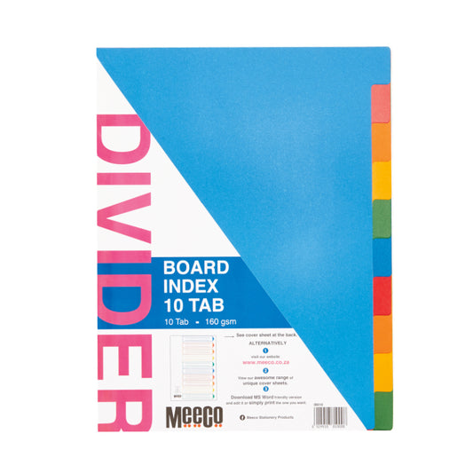 Meeco 10 Tab Dividers Board