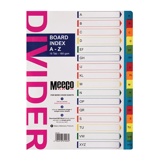 Meeco A-Z Dividers Board
