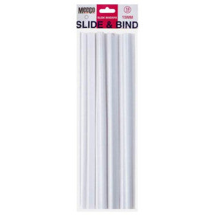 SLIDE BINDERS 15MM WHITE