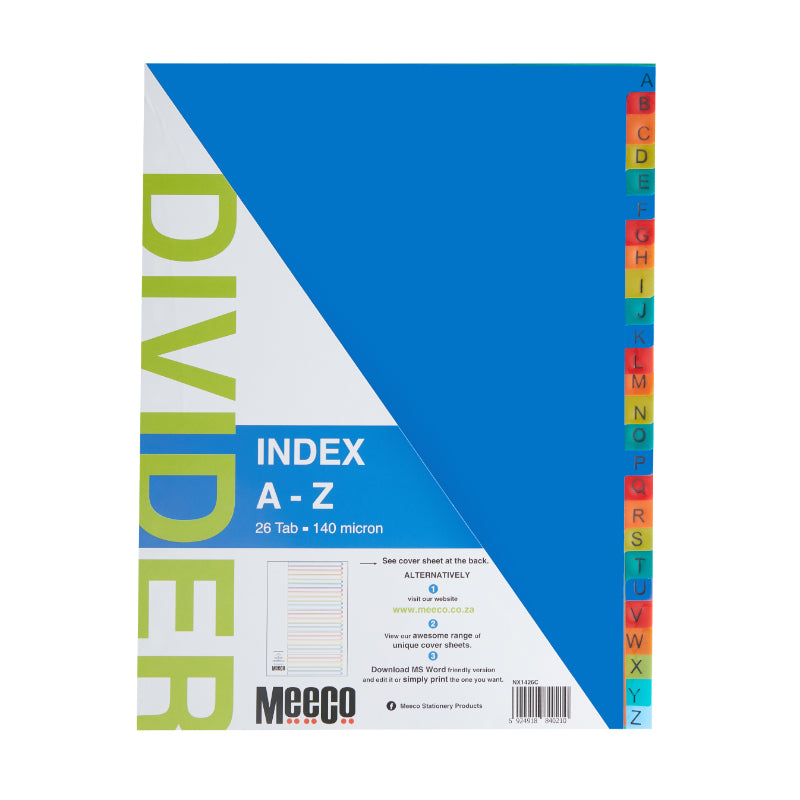 Meeco Dividers A-Z 26 Tab