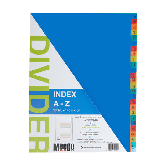 Meeco Dividers A-Z 26 Tab