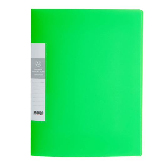 Premium Display File 20 Pocket Green