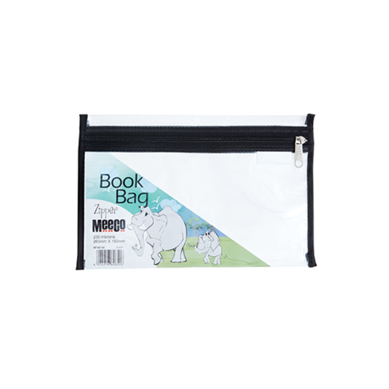 Meeco A5 Clear Book Bag Black