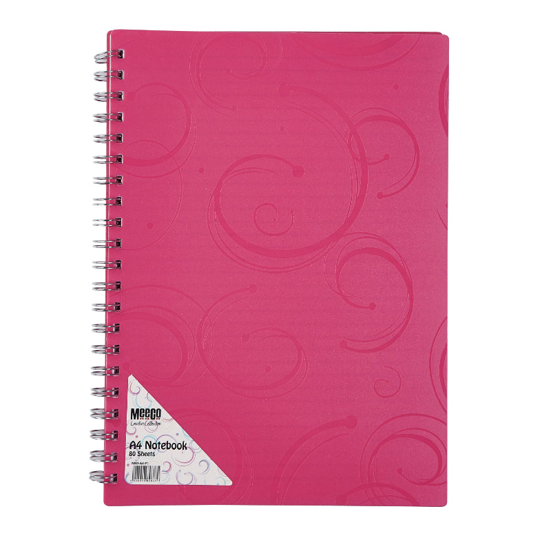 Meeco Stripe Notebook Pink A4