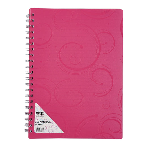 Meeco Stripe Notebook Pink A4