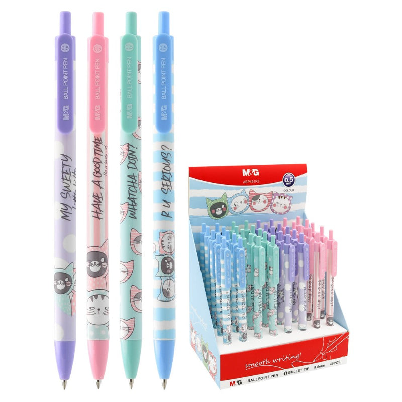 M&G Click Black BallPen 0.5 Little Kitty