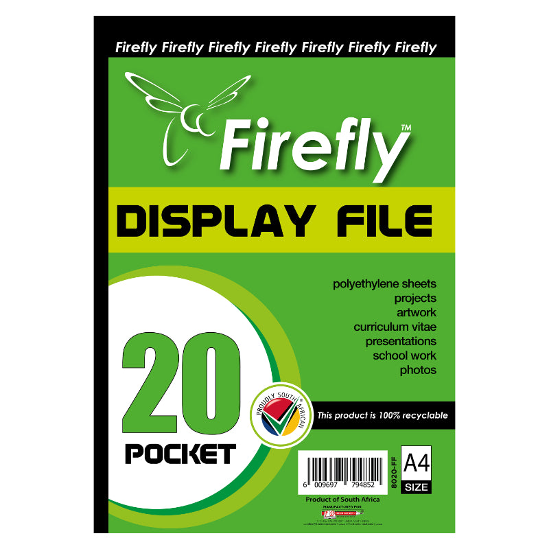 FIREFLY Display Books 20 pocket NEW