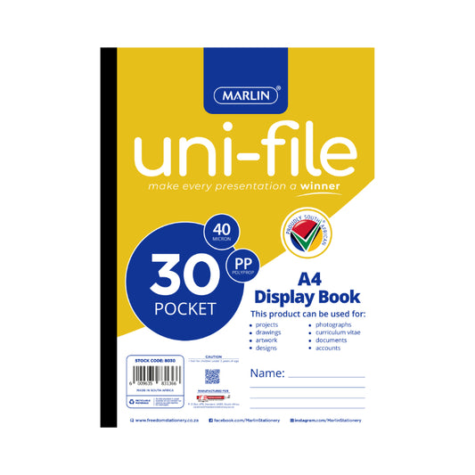 Marlin Uni-File Display Books 30 pocket