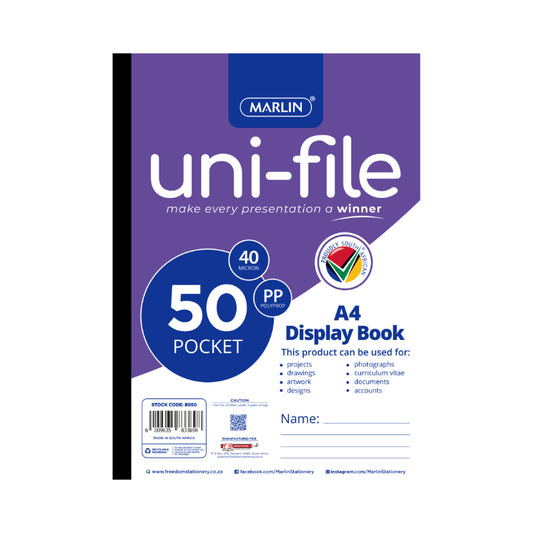 Marlin Uni-File Display Books 50 pocket