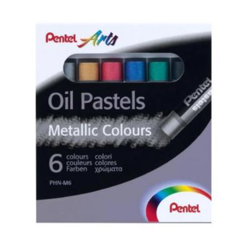 OIL PASTELS METALLIC 6S