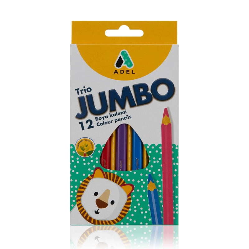 Adel Jumbo Tri Colour Pencils 12s