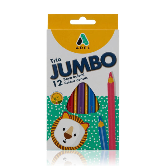 Adel Jumbo Tri Colour Pencils 12s