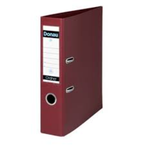 LEVER ARCH FILE DONAU 75MM BURGUNDY