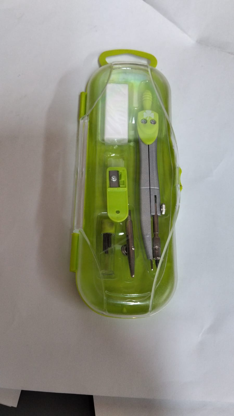 DRAUGHTSMAN STUDENT COMPASS SET GREEN