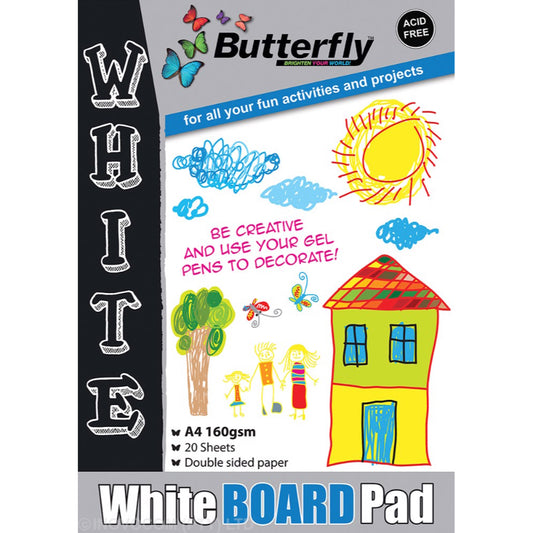 Board Pads - A4 160Gsm 20 Sheets - White